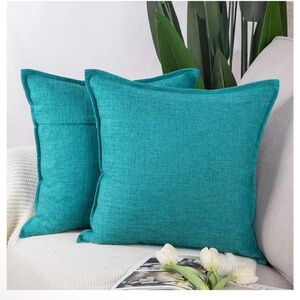Teal Throw Pillow Set Covers